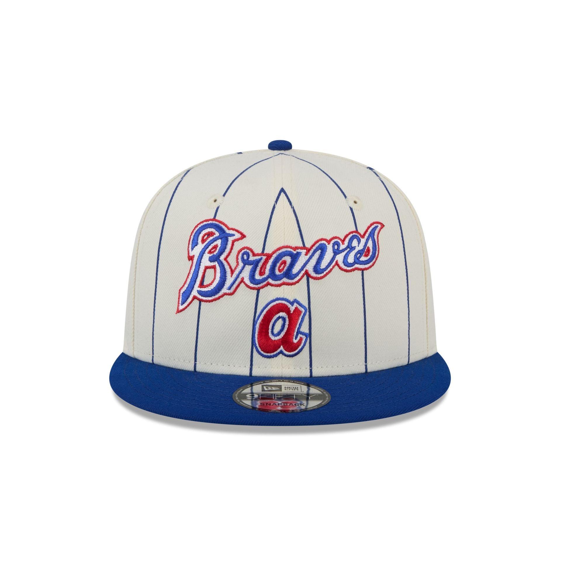 Atlanta Braves Jersey Pinstripe 9FIFTY Snapback Hat Male Product Image