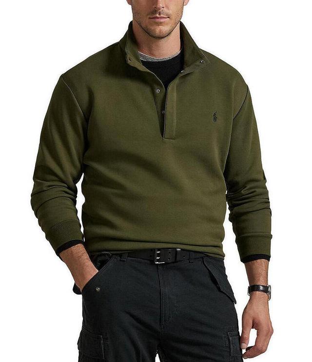 Polo Ralph Lauren Big & Tall Double-Knit Quarter-Snap Pullover Product Image