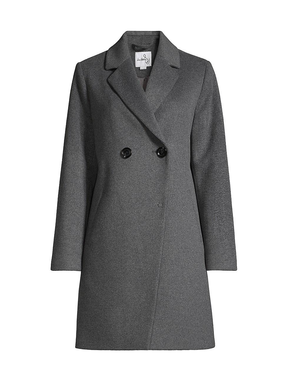 Womens Wool-Blend Double-Breasted Cutaway Coat Product Image