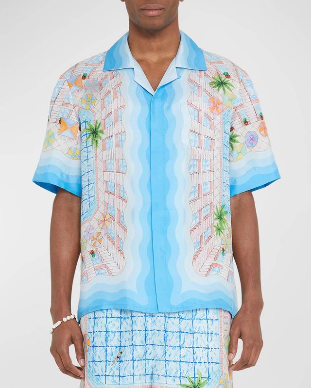 Mens The Dive Graphic Silk Camp Shirt Product Image