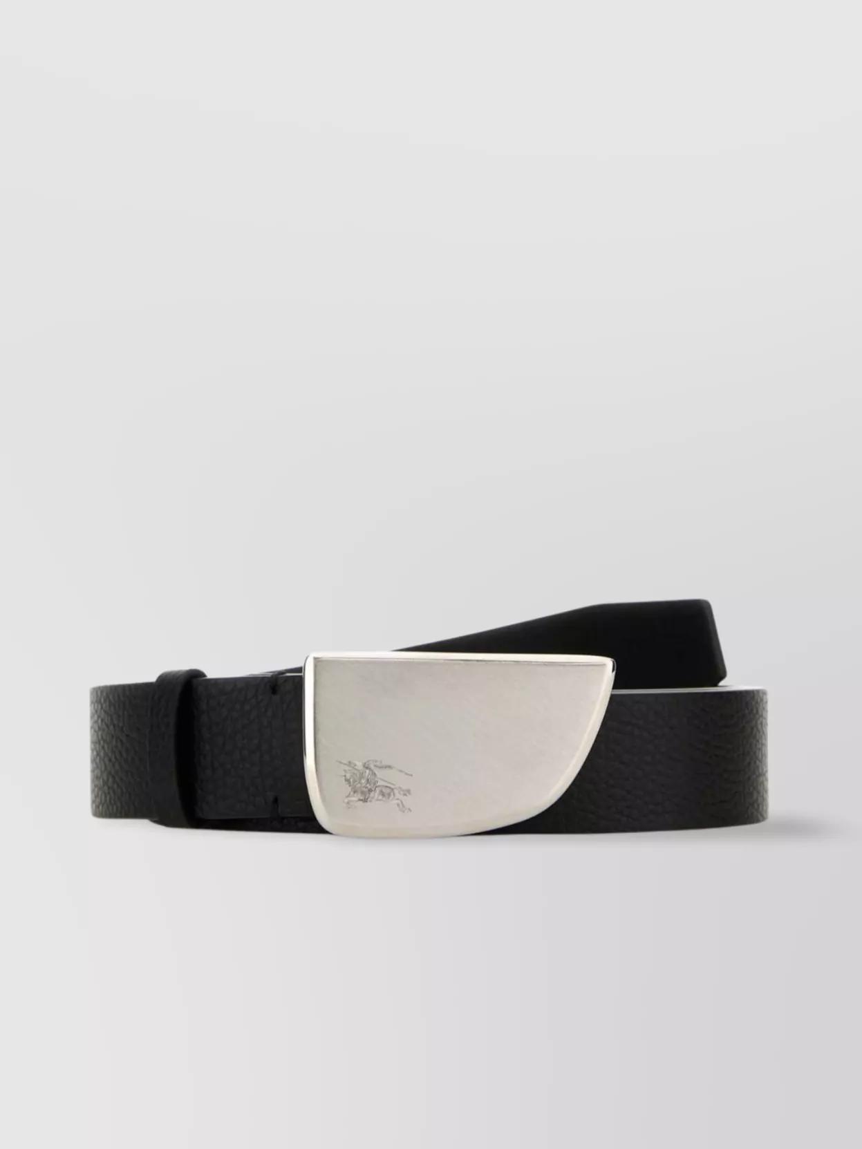 Shield Leather Belt In Black Product Image