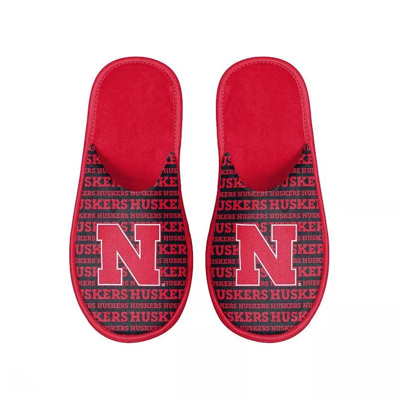 Mens FOCO Nebraska Huskers Scuff Logo Slide Slippers Product Image