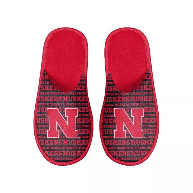 Mens FOCO Nebraska Huskers Scuff Logo Slide Slippers Product Image