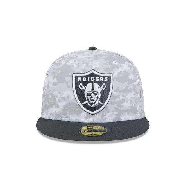 Las Vegas Raiders 2024 Salute to Service 59FIFTY Fitted Hat Male Product Image