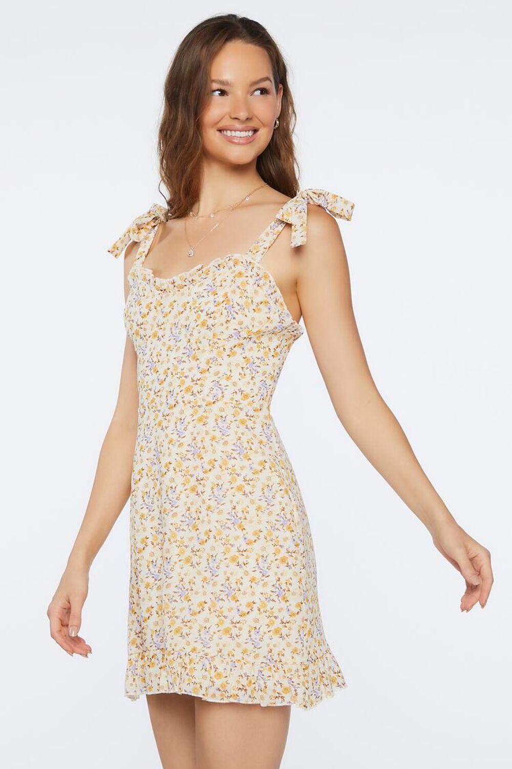 Floral Print Tie-Strap Mini Dress | Forever 21 Product Image