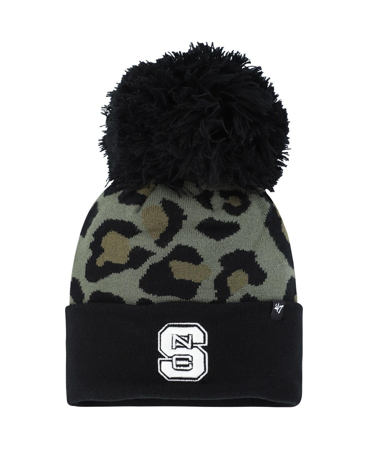 Womens 47 Brand Hunter Green Nc State Wolfpack Bagheera Cuffed Knit Hat with Pom Product Image