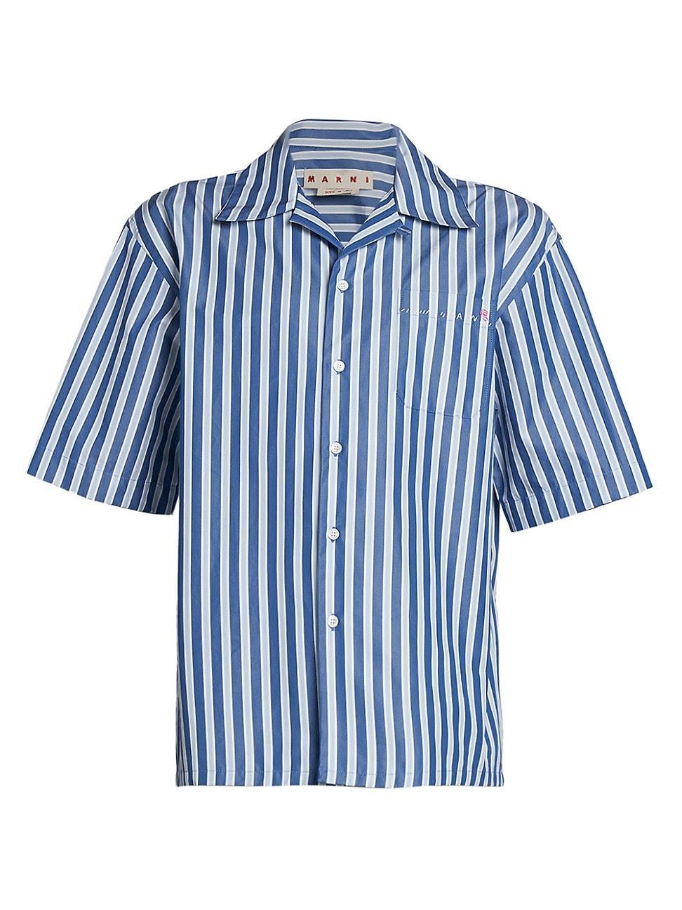 Mens Striped Short-Sleeve Shirt Product Image