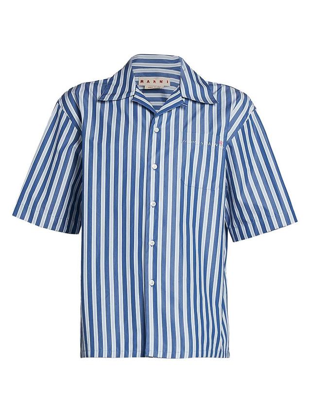 Mens Striped Short-Sleeve Shirt Product Image