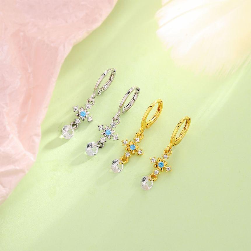 Cross CZ Dangle Earring Product Image