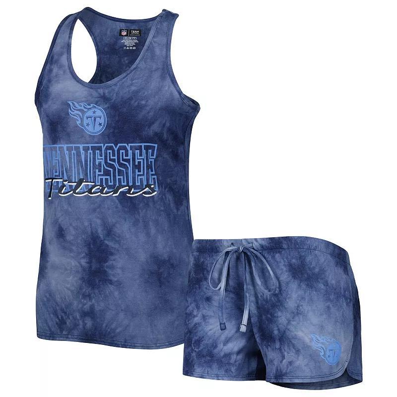 Women's Concepts Sport Navy Tennessee Titans Billboard Scoop Neck Racerback Tank and Shorts Sleep Set Product Image