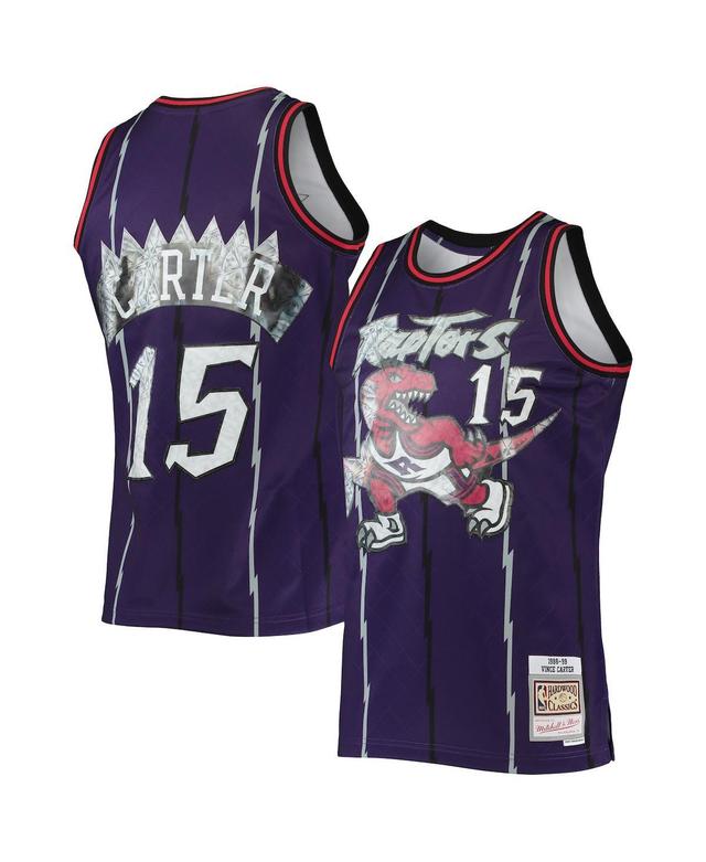 Mens Mitchell & Ness Vince Carter Purple Toronto Raptors 1996-97 Hardwood Classics NBA 75th Anniversary Diamond Swingman Jersey Product Image