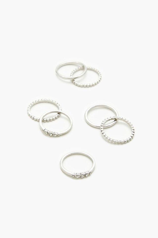 Thin Rhinestone Ring Set | Forever 21 Product Image