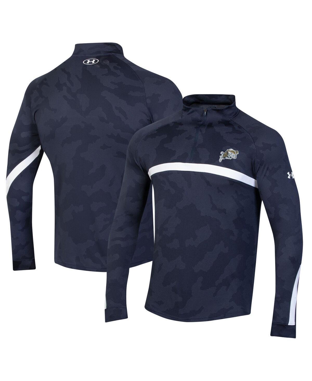 Under Armour Mens Navy Midshipmen Game Day Camo Raglan Quarter-Zip Top Product Image