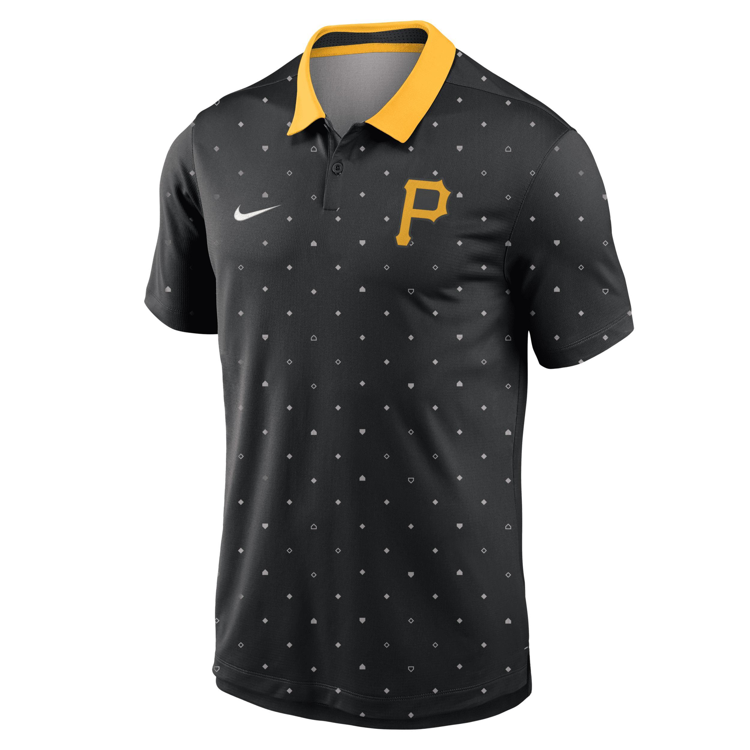 Nike Mens Black Pittsburgh Pirates Legacy Icon Vapor Performance Polo Shirt - Black Product Image