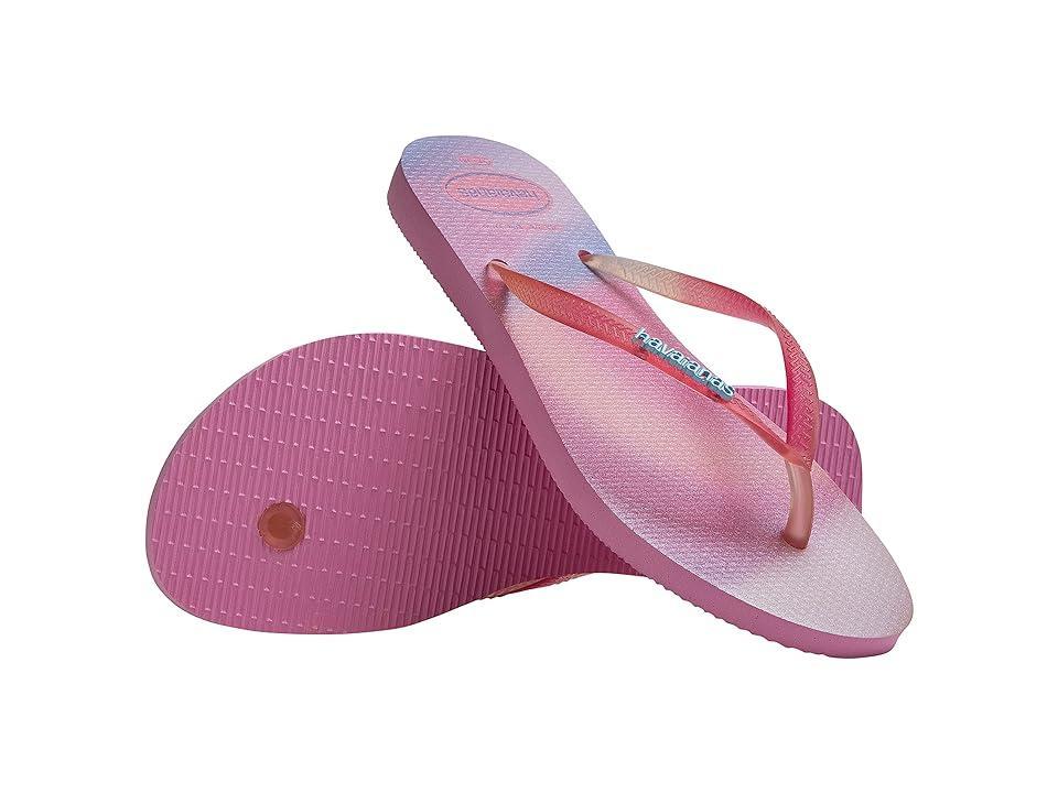 Havaianas Slim Metallic Rainbow Lemonade) Women's Sandals Product Image