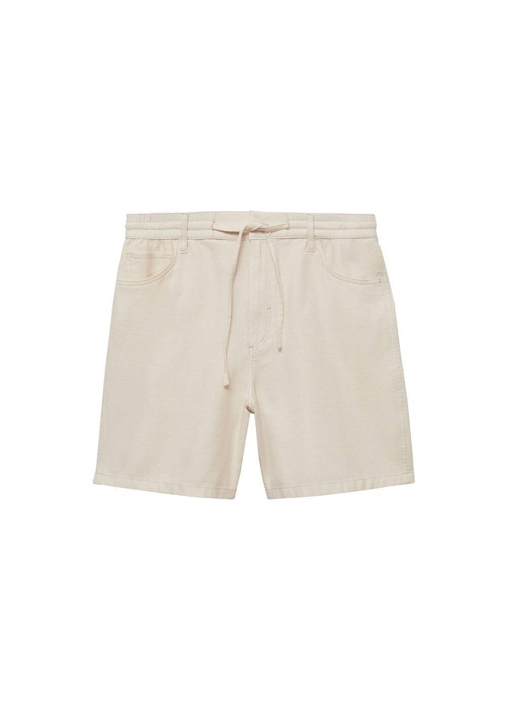 MANGO MAN - Cotton shorts with drawstring off whiteMen Product Image