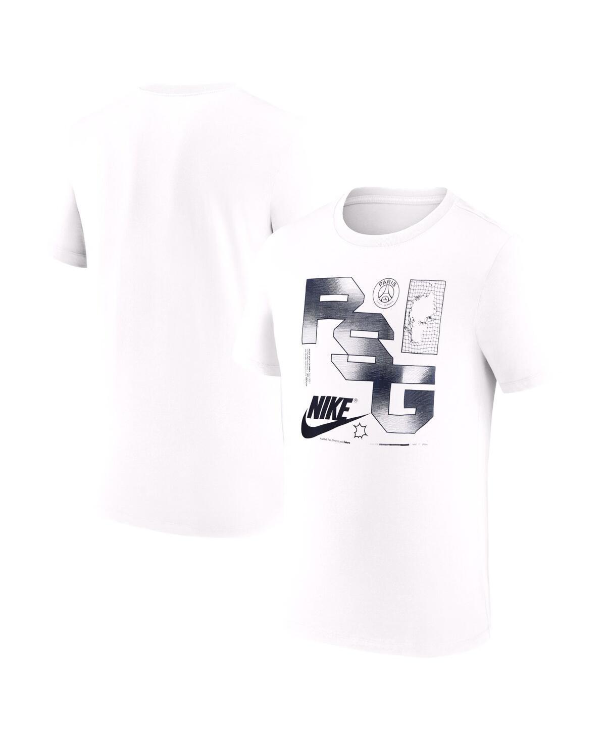 Nike Mens White Paris Saint-Germain Futura T-Shirt Product Image