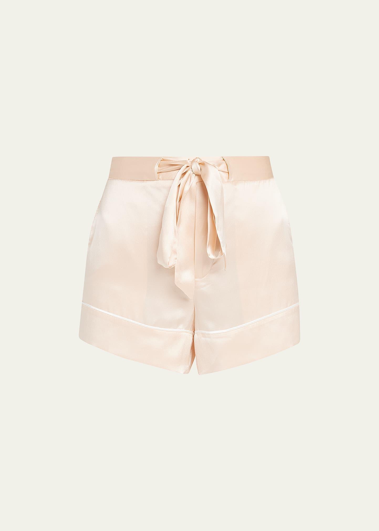 Womens Silk Satin Lounge Shorts Product Image