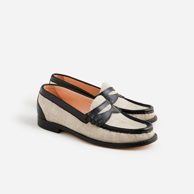 Winona penny loafers in Spanish canvas Product Image