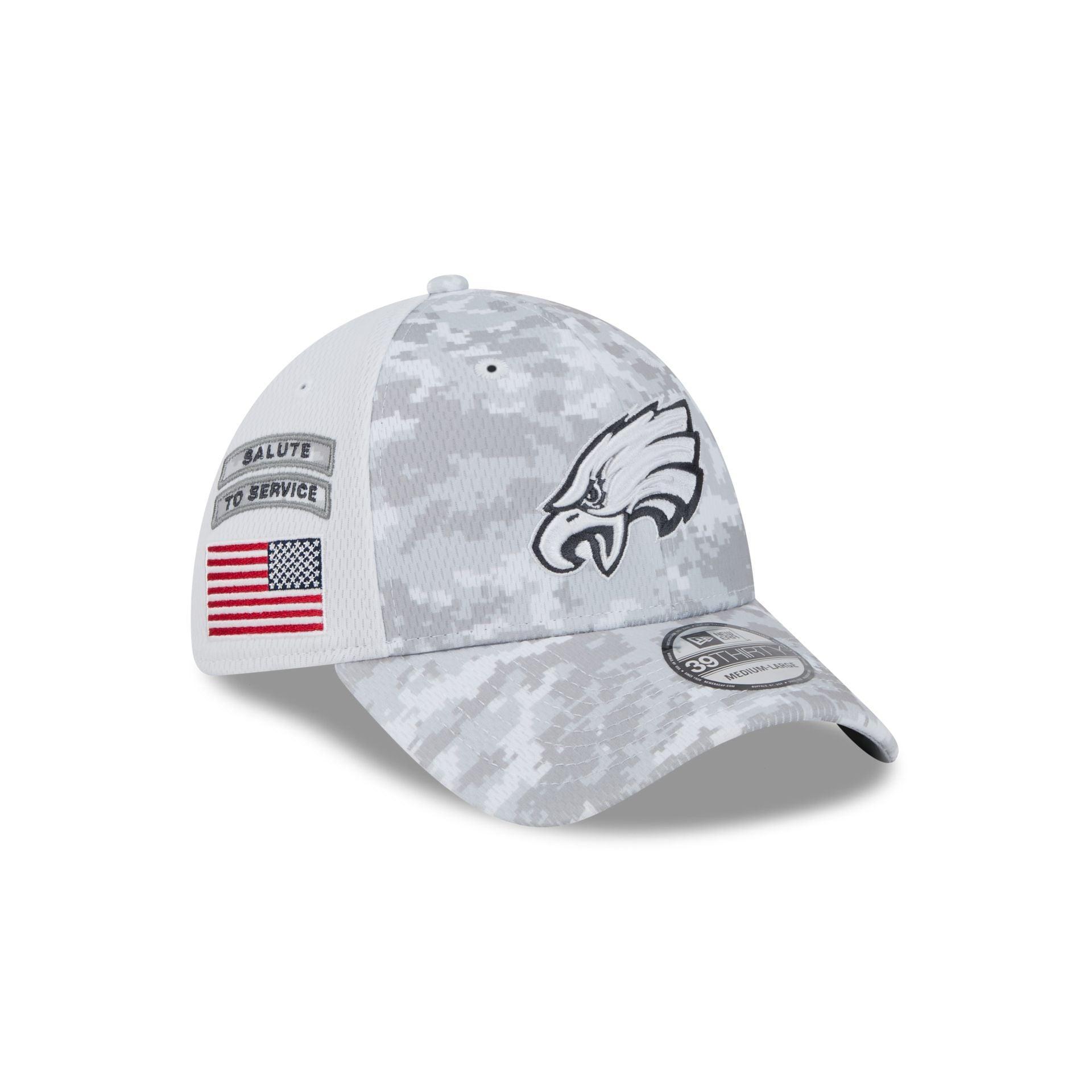 Philadelphia Eagles 2024 Salute to Service 39THIRTY Stretch Fit Hat Male Product Image