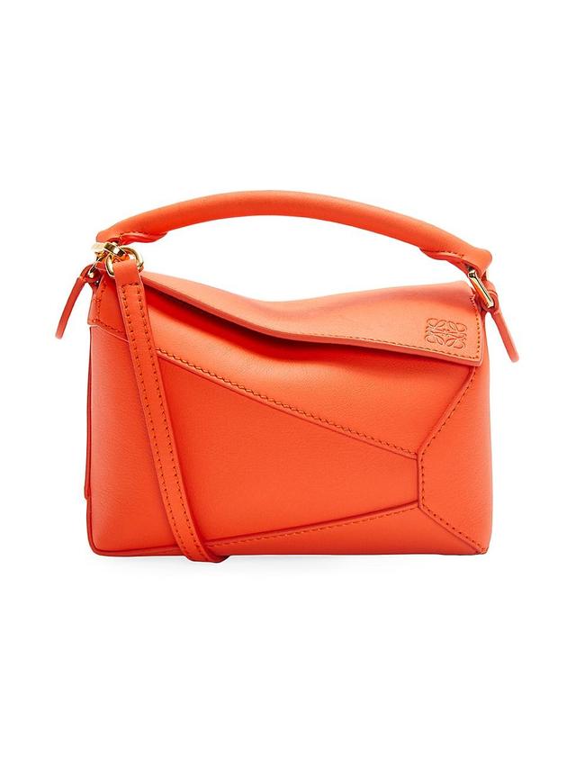 Womens Mini Puzzle Edge Leather Shoulder Bag Product Image