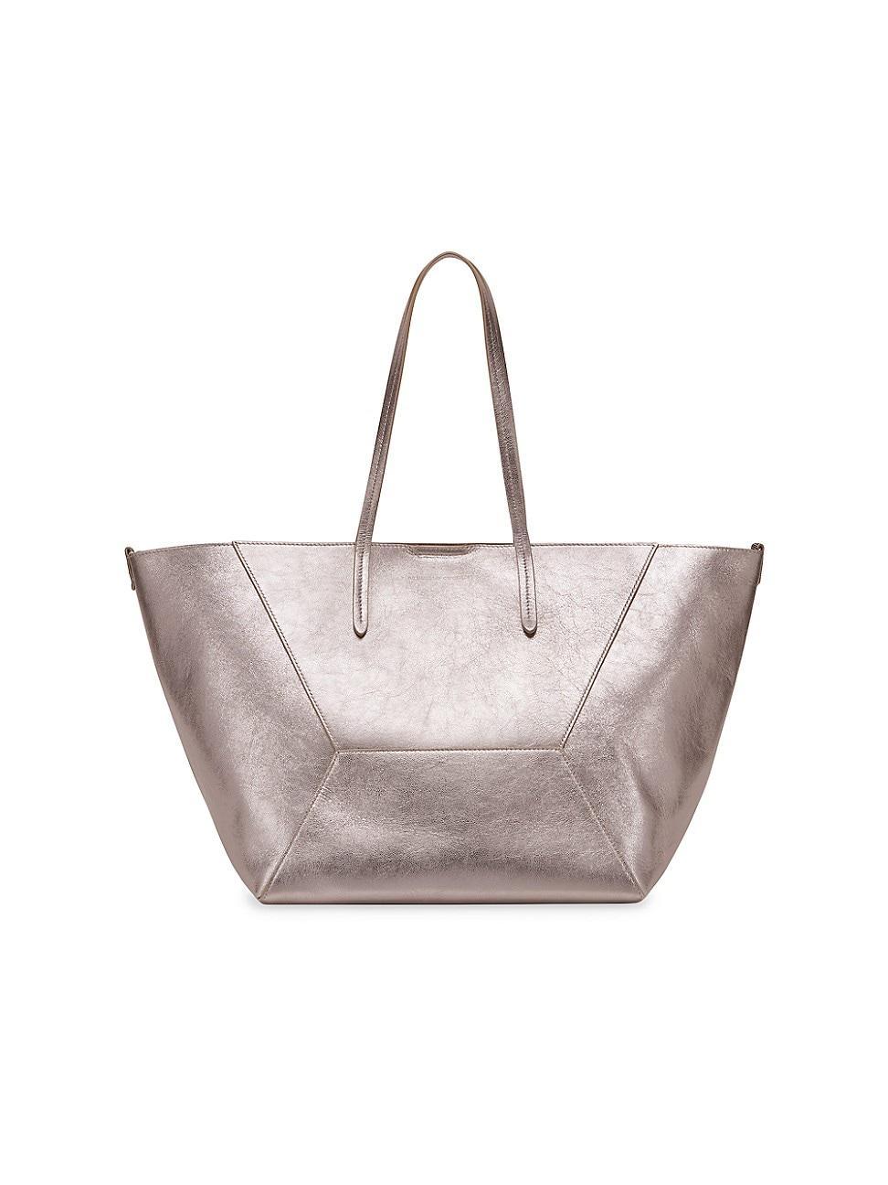 Womens Lam Calfskin Shopper Bag With Monili Product Image