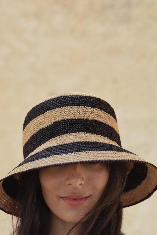 STRIPED RAFFIA HAT Product Image