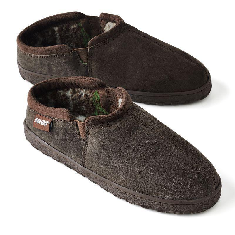 MUK LUKS Leather Berber Fleece Mens Slippers Product Image