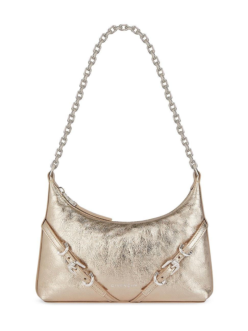 Womens Voyou Party Shoulder Bag In Laminated Leather Product Image