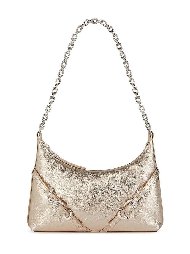 Womens Voyou Party Shoulder Bag In Laminated Leather Product Image