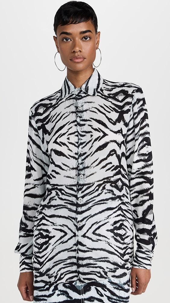 BruceGlen Snow Tiger Button Up Shirt | Shopbop Product Image