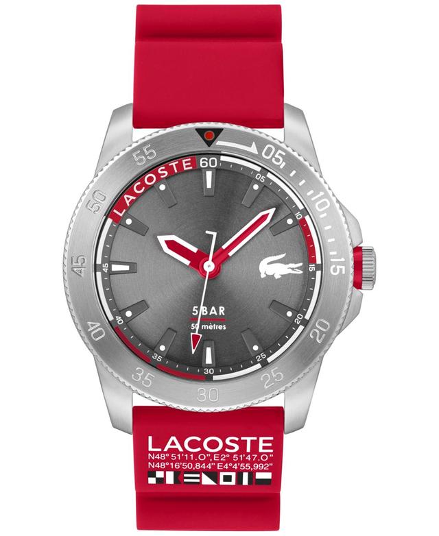 Lacoste Mens Regatta Analog Red Silicone Strap Watch Product Image