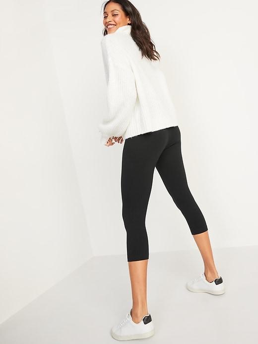 High-Waisted Crop Leggings Product Image