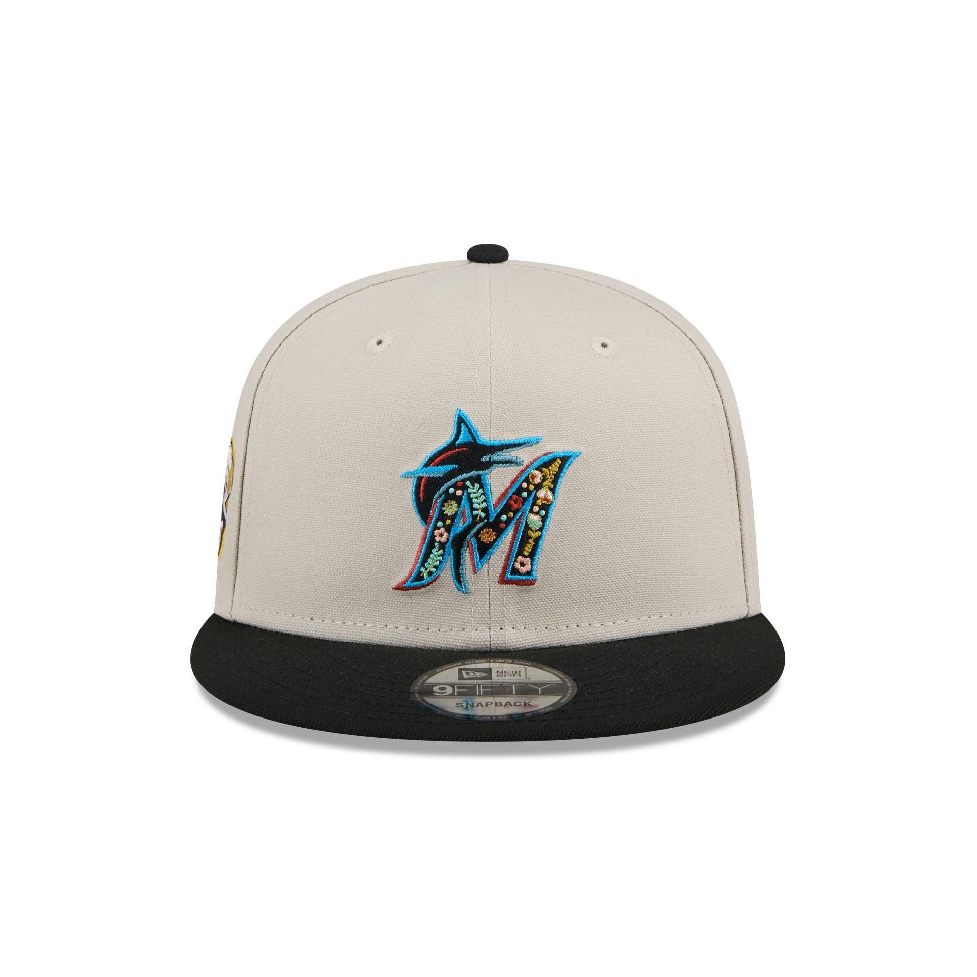 Miami Marlins Floral Fill 9FIFTY Snapback Male Product Image