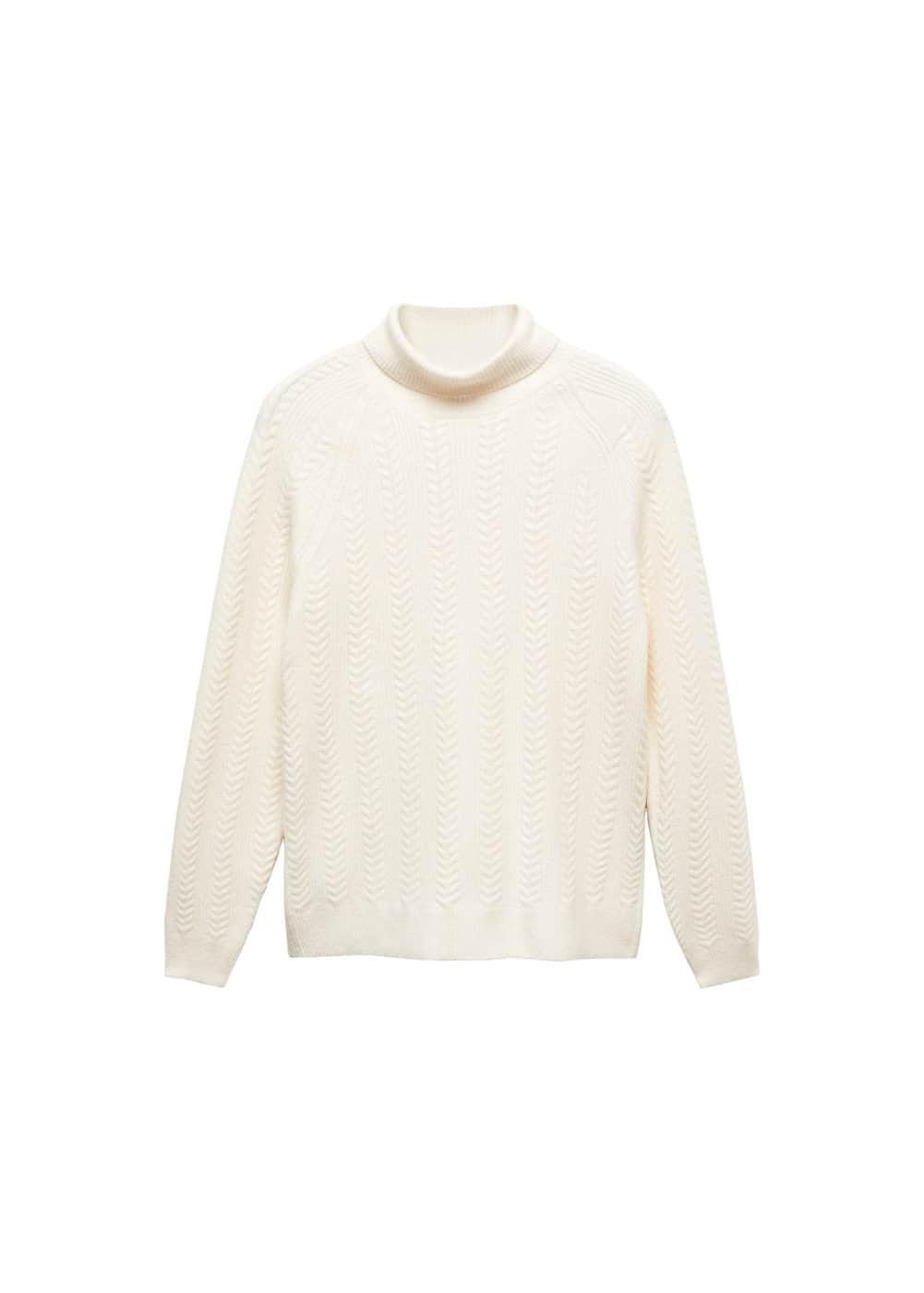 MANGO MAN - Twisted turtleneck sweater off whiteMen Product Image