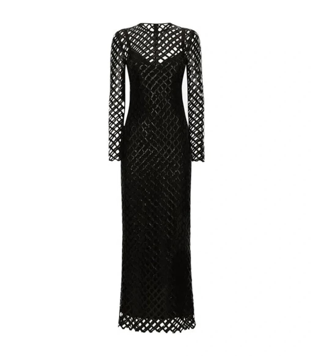 Sequin-embellished Netting Midi Dress In Multi product image