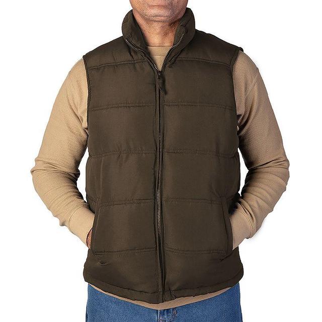 Mens Smiths Workwear Double Insulated Puffer Vest Dark Green Product Image