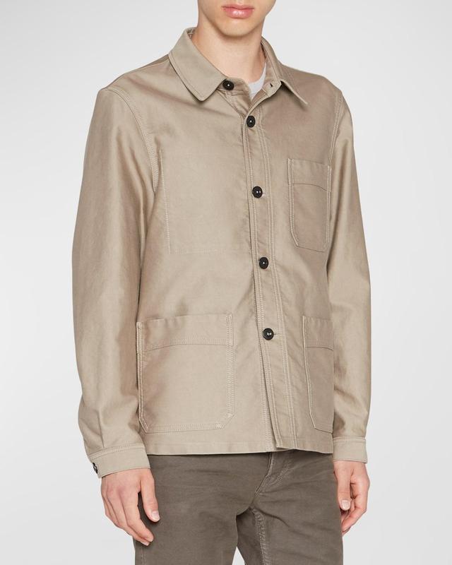 Mens Cotton Satin Chore Jacket Product Image