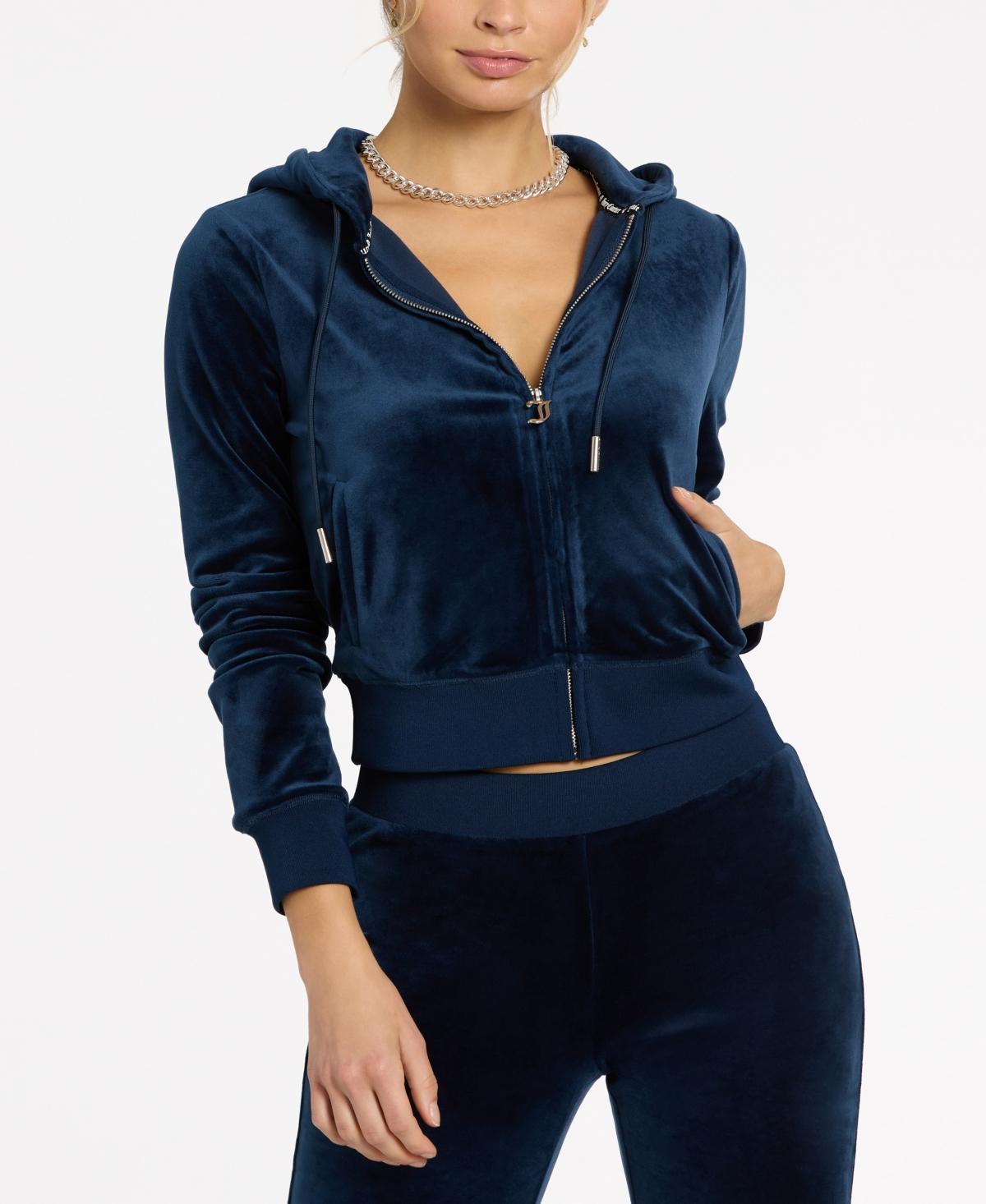 Juicy Couture Womens Og Big Bling Velour Hoodie Product Image