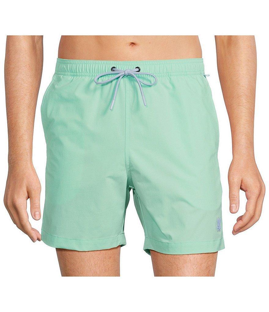 Psycho Bunny Malta Solid/Hydrochromic 5.75#double; Inseam Swim Trunks Product Image