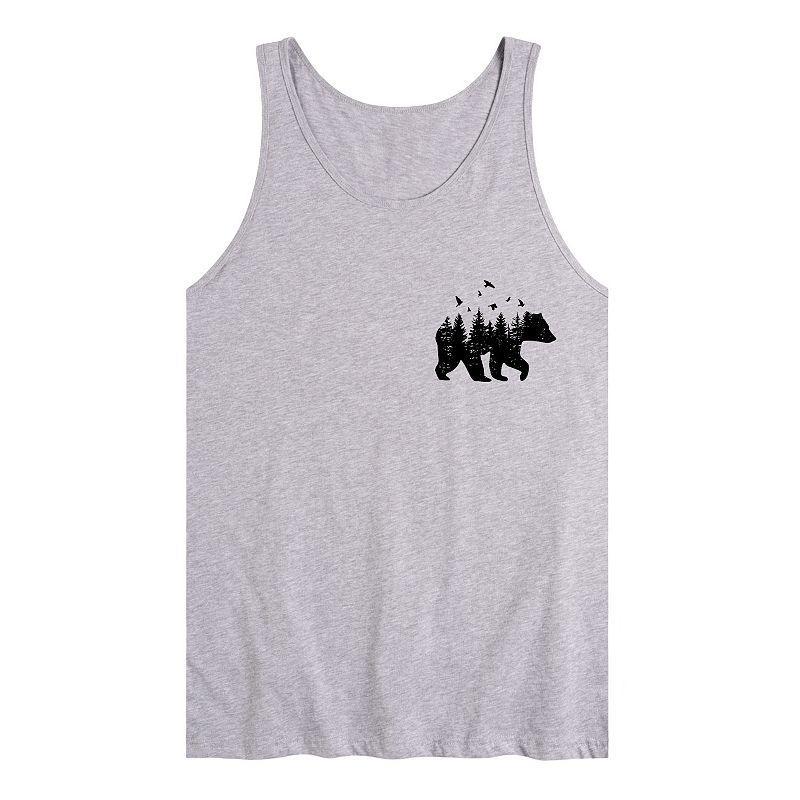 Mens Forest Bear Graphic Tank Top Product Image