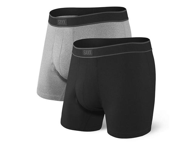 SAXX UNDERWEAR Daytripper Boxer Brief Fly 2-Pack Graphite Heather) Men's Underwear Product Image