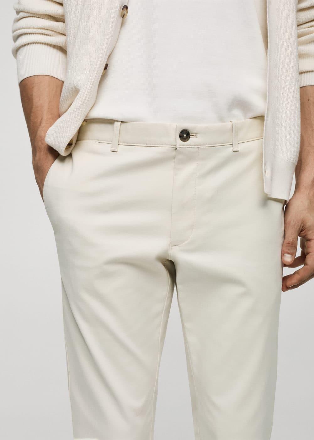 MANGO MAN - Slim fit serge chino trousers light/pastel greyMen Product Image