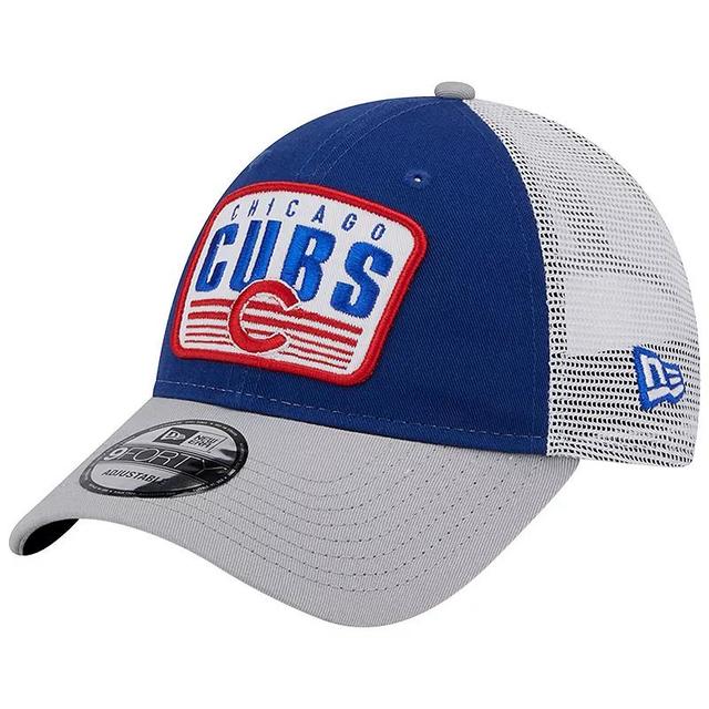 Mens New Era Royal Chicago Cubs Two-Tone Patch 9FORTY Snapback Hat Product Image