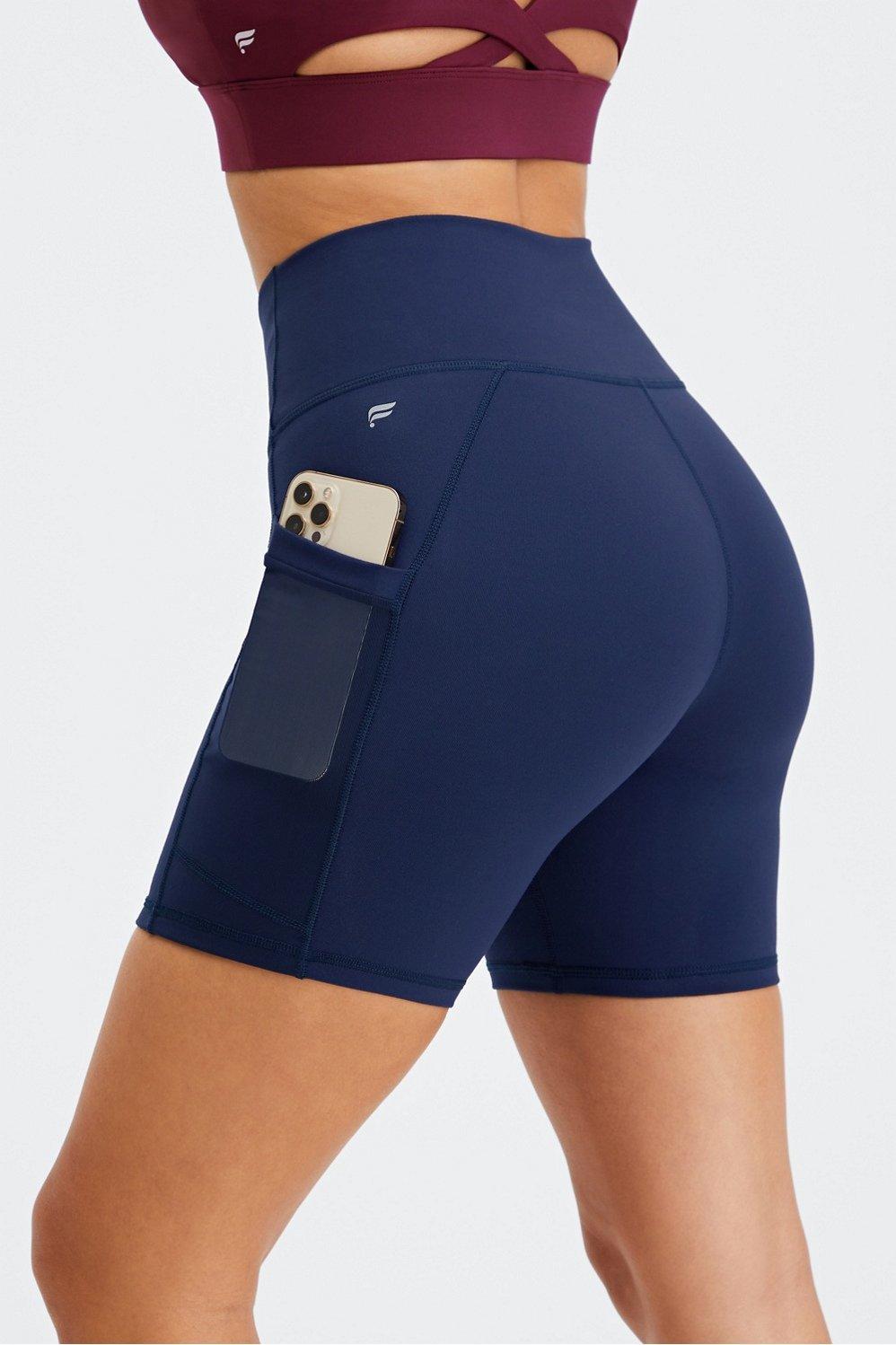 Fabletics On-The-Go High-Waisted 6 Short Womens blue plus Size 4X Product Image