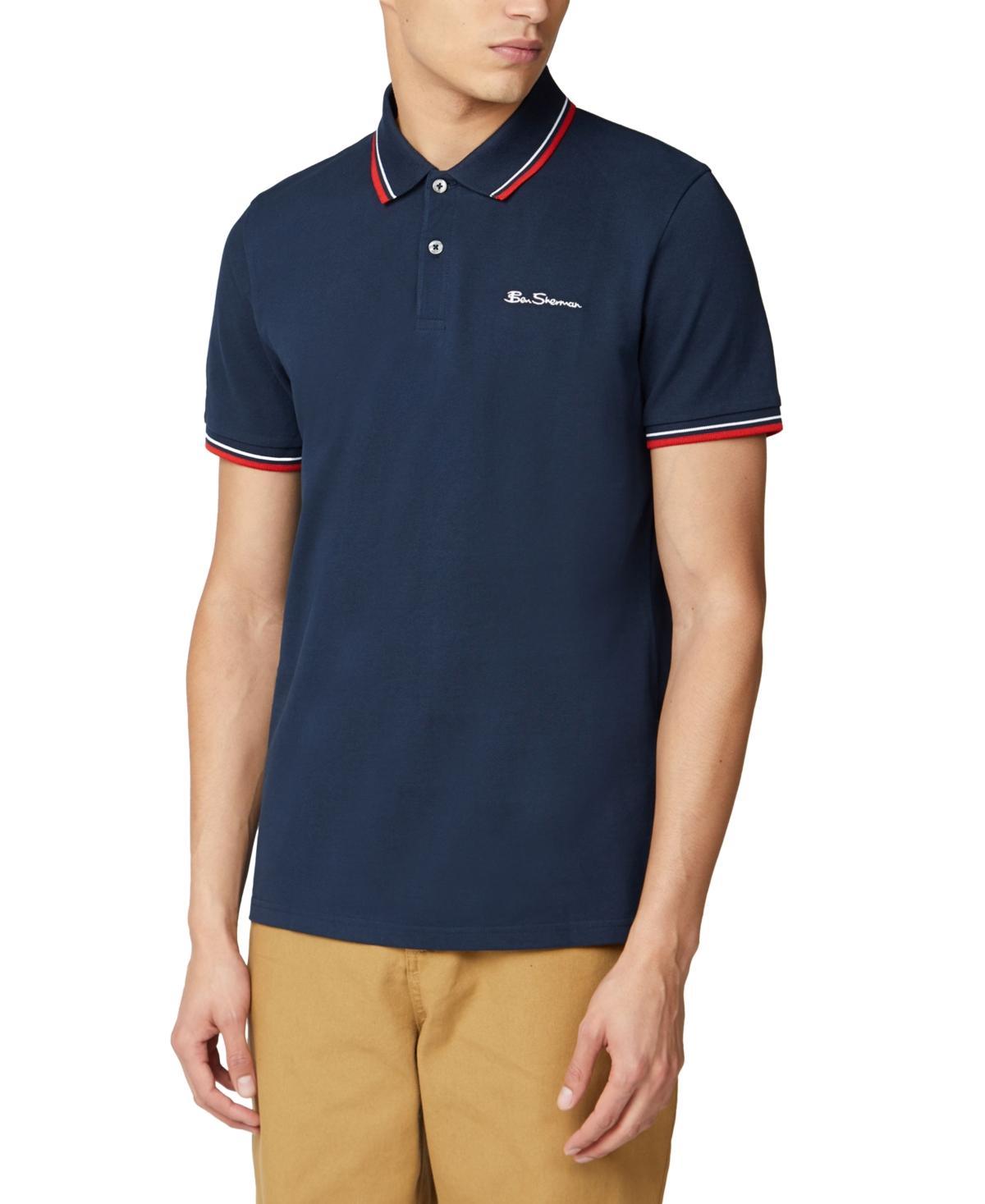 Ben Sherman Mens Signature Tipped Short-Sleeve Polo Shirt Product Image