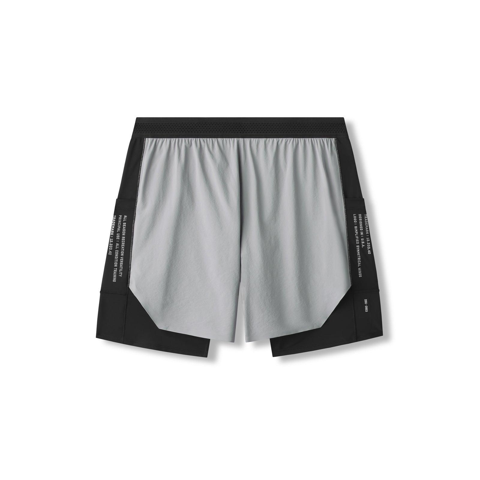 0953. Aerotex™ Hybrid Liner Short -  Slate Grey/Black Product Image