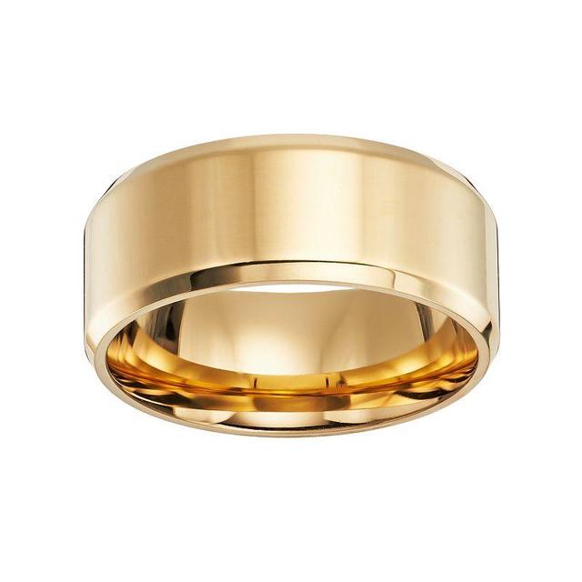 AXL 14k Gold-Over-Stainless Steel Wedding Band, Mens Silver Product Image