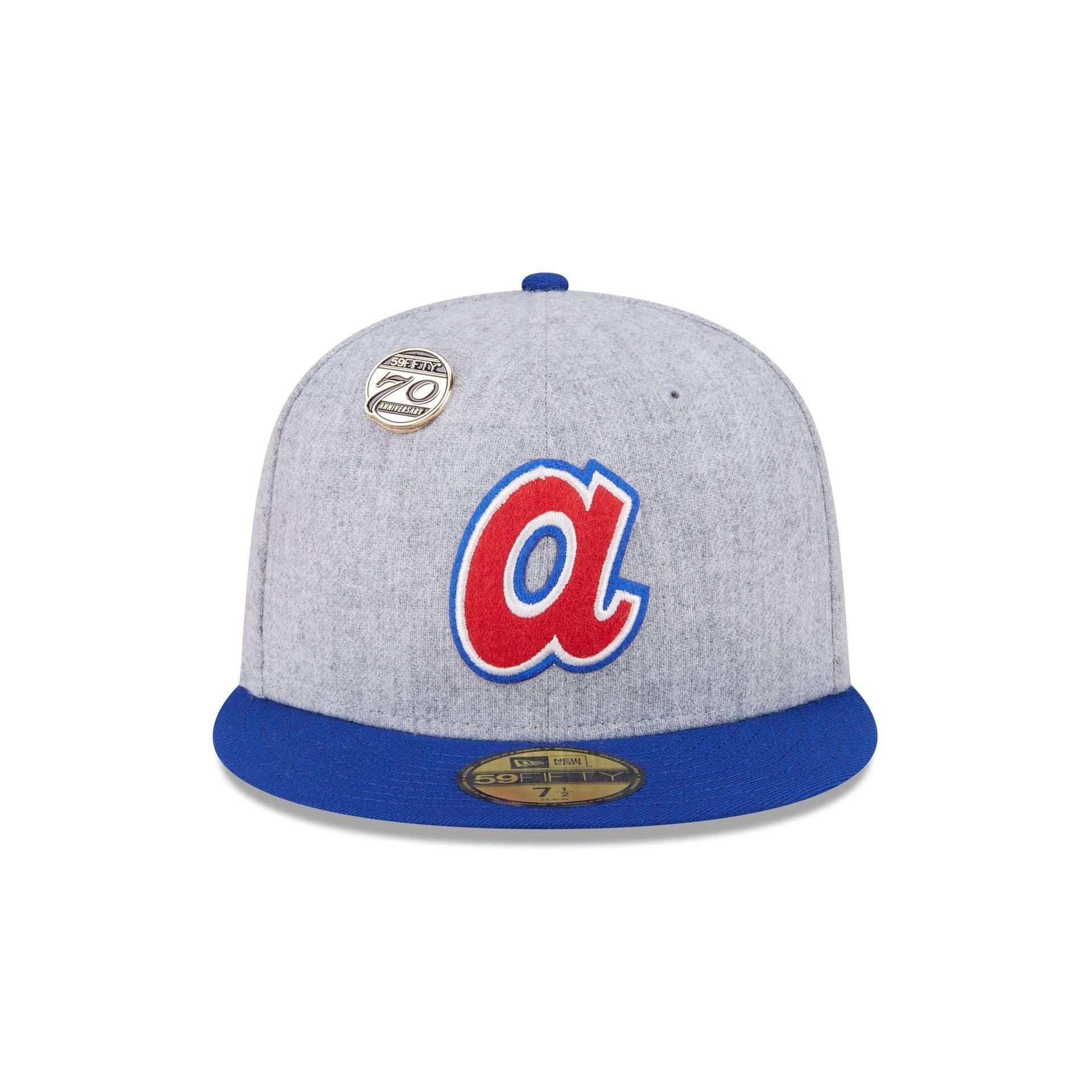 Atlanta Braves 70th Anniversary Gray 59FIFTY Fitted Hat Male Product Image