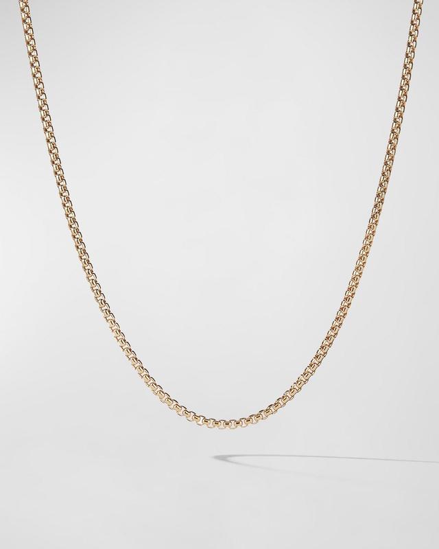 Womens Box Chain Necklace In 18K Yellow Gold, 2.7mm Product Image